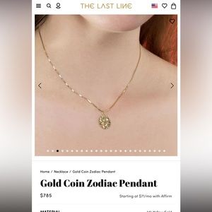 The Last Line Gold coin Libra pendant and chain